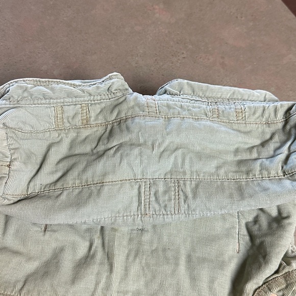 GAP Green Corduroy Bag With Floral Pattern Lining and Buttons - Picture 13 of 16